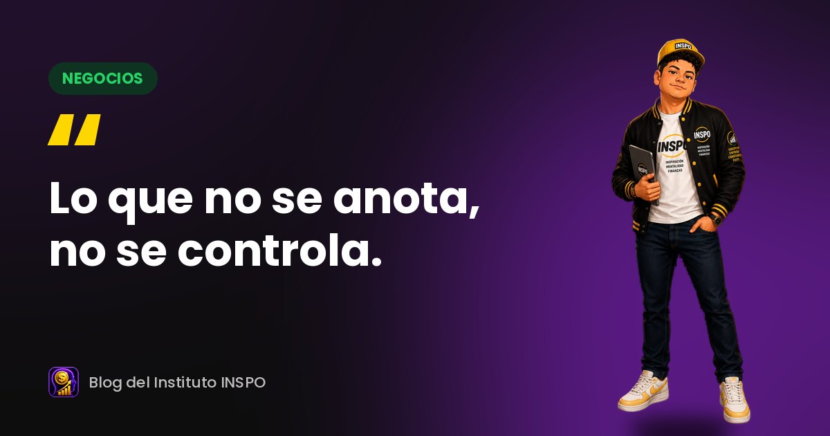 Mateo, personaje de INSPO, con la frase del artículo